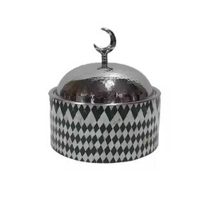 Cacerola para Calentar Alimentos de Acero Inoxidable Martillado con Tapa Dorada para Servicio de Buffet en Hoteles, Catering y Bodas - Product Image 6