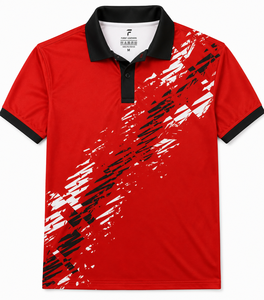 Camiseta Polo de Manga Corta para Hombre FURAT LEATHERS, Estampado Geométrico Verde y Blanco, Tejido de Secado Rápido, Estilo Casual - Product Image 4