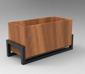 Jardinière en métal Luxe Bloom, pot décoratif à feuilles royales, jardinière de jardin impériale, pot en métal Majestic Grow, jardinière verte opulente - Product Image 4