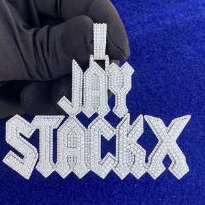 จี้ห้อยคอแบบ Iced Out รุ่น Jay Stayx ประดับเพชร VVS1 สี D มอยส์ซาไนต์ เครื่องประดับฮิปฮอป - Product Image 2
