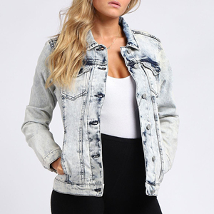 Premium Women <b>Denim</b> <b>Jacket</b> High Quality Cotton <b>Denim</b> Outerwear with <b>Custom</b> Logo OEM Service OEM Size Private Label Manufacturer - Product Image 3