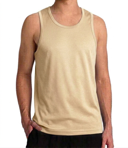 Débardeur Homme Col Rond en Tricot Uni Respirant 100% Polyester Style Décontracté - Product Image 2