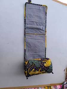 Étui zippé matelassé en coton réutilisable et écologique pour sac, pochette cosmétique pliable imprimée au bloc, sacs de rangement de voyage - Product Image 3