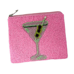 Bolso de Mano con Cierre y Bordado de Cuentas Hecho a Mano, Diseño Personalizado de Bebida de Cóctel, Suave, Duradero, Gran Capacidad, Ligero y Ecológico - Product Image 2