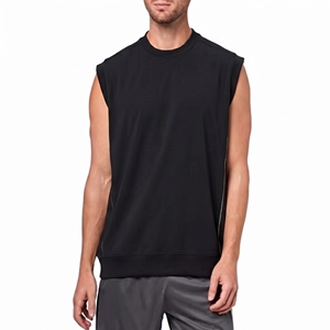 Débardeur de sport décontracté pour homme de qualité supérieure, 100 % polyester respirant, T-shirt athlétique pour musculation, vêtements de fitness 2026 pas cher - Product Image 1