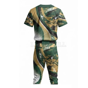 Ensemble uniforme de baseball tendance : Maillot respirant en polyester entièrement boutonné et pantalon assorti, imprimé par sublimation pour équipe sportive - Product Image 6