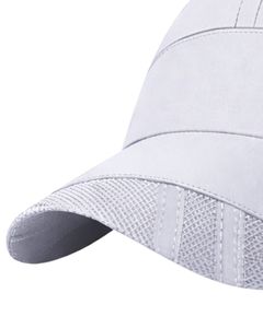 Men Ice Grey Mesh Panel Sports Cap Breathable Lightweight Adjustable Summer Running Training Outdoor Baseball Hat For Men Use - Product Image 4