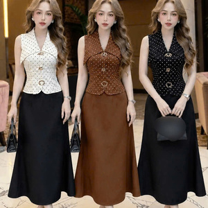 Fashion Two Piece <b>Set</b> Women's 100% <b>Linen</b> Sleeveless Full Length Solid Casual Skinny Fit Washable Eco-Friendly Customized Stealth - Product Image 5