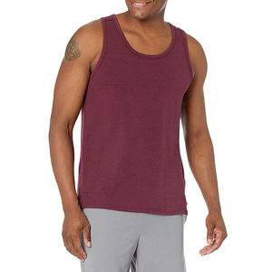 Mens Ribbed Sleeveless Tank Top <b>Wool</b> Neck Basic <b>Vest</b> Breathable Comfortable Fitness Gym Workout Casual Summer Wear Knitted - Product Image 1
