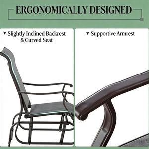 Sillón Deslizante Gris para Exteriores, para Terraza y Jardín - Product Image 3