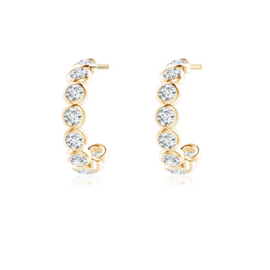 Boucles d'oreilles en diamant Vaayu Jewels en or 10K 14K 18K et argent 925 935, taille brillant, classiques et minimalistes pour femme, cadeau d'anniversaire de mariage - Product Image 3