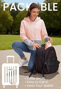 ผู้ผลิตเสื้อแจ็คเก็ตกันลมแบบ OEM สีสันตัดกัน เสื้อแจ็คเก็ตกันลมสำหรับผู้หญิง น้ำหนักเบา สำหรับเล่นกีฬา กันน้ำ มีฮู้ด - Product Image 2
