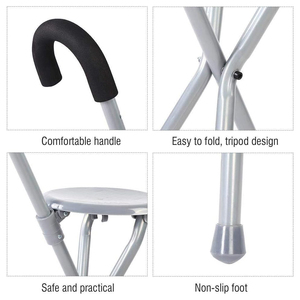 Silla de tiro y caminata ajustable de la mejor calidad hecha a mano, silla de golf, silla de espectador, bastón de tiro de acero con OEM - Product Image 5