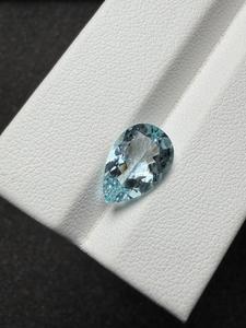 Aigue-marine bleue véritable, pierre précieuse naturelle, couleur Santa Maria, pour la fabrication de bijoux, bague, pendentif, cadeau pour collectionneur, 2,58 carats - Product Image 3