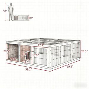 Recinto per Piccoli Animali, Gabbia Personalizzabile e Resistente per Cani, Struttura in Alluminio per Uso Esterno - Conigli, Polli e Altri Animali Domestici - Product Image 3
