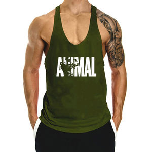 Camiseta Deportiva de Gimnasio, Tejida con Bordado, 100% Algodón, Secado Rápido, Transpirable y Cómoda para Hombres, Fitness, Running, Casual, Sin Mangas - Product Image 1