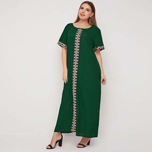Robe Abaya élégante à col haut, manches longues, longueur au sol, en soie, avec hijab assorti pour femmes, style modeste pour l'Aïd et les mariages, pour adultes - Product Image 1