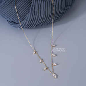 Colgante de Lujo de Plata S925 con Moissanita de Corte Marquesa para Mujer, Calidad VS EF, Siete Piedras, Regalo de Joyería para Aniversario de Bodas - Product Image 4