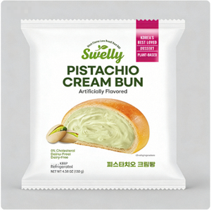 SWELLY PISTACHIO CREAM BUN - Authentique pain au pistache artisanal de K-bakery, garni de pistache salée et de crème fraîche, collation savoureuse - Product Image 3