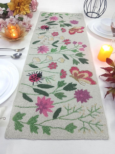 Chemin de table décoratif brodé de perles, style moderne fait main, pour la décoration de table à manger - Product Image 3