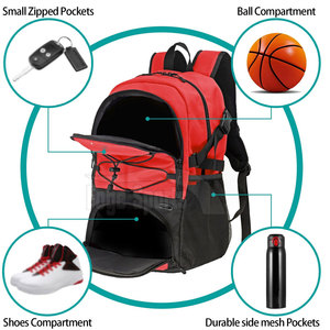 Sac à dos de basketball multifonctionnel et imperméable pour hommes et adolescents avec compartiment séparé pour ballon et compartiment pour ordinateur portable - Product Image 2