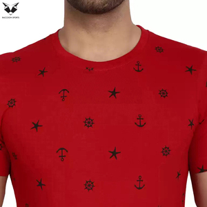 T-shirts tricotés 100 % coton pour hommes, couleur rouge et noir, confortables, qualité supérieure, best-seller, prix usine 2026 - Product Image 6