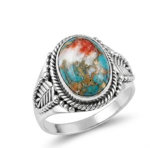 Bague artisanale vintage en argent sterling plaqué or avec turquoise naturelle en forme d'œuf sertie clos, bijou bohème fait main, cadeau - Product Image 4