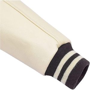 High Quality Customizable Canvas Front Embroidered Logo Baseball College Varsity Jacket for <b>Men</b> - Product Image 5