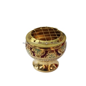 Brûleur d'encens en métal de qualité supérieure, vente en gros, personnalisé, en laiton, style religieux classique, durable, écologique, encens indien, très demandé - Product Image 2