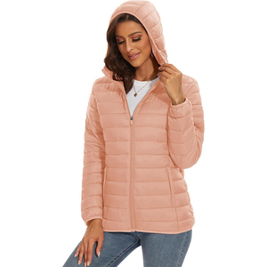 New Design Customized <b>Women</b> Padded Puffer Canvas <b>Jacket</b> Custom Logo Breathable Waterproof Wind Proof Hooded Winter Wear Casual - Product Image 2