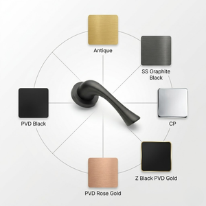 Premium Solid Brass Mortise Door <b>Handle</b> Set |Luxury Designer Lever <b>Handles</b> in Antique, Graphite & Gold Finish for Interior Doors - Product Image 5