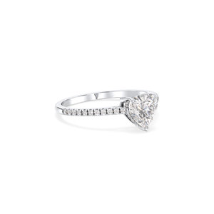 Bague de fiançailles en diamant de laboratoire en forme de cœur REYES, prix d'usine, 1,17 ct, or massif 14 carats, certifiée IGI, diamant HPHT CVD, bijoux - Product Image 3