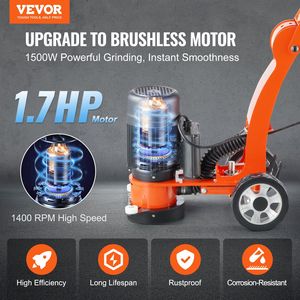 1.7HP elettrico 7 \ "Walk-bedietro smerigliatrice da pavimento 1300W 1720RPM lucidatrice per calcestruzzo per granito/marmo/pietre - Product Image 2
