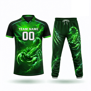 Professional Custom <b>Cricket</b> Uniform with <b>Full</b> Digital Print Logo Design 100% Polyester Anti-Bacterial - Product Image 2