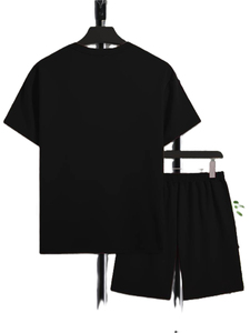 Ensemble de t-shirts et shorts en gros, ensemble deux pièces en molleton, t-shirt et shorts pour hommes, ensemble court personnalisé pour hommes OEM - Product Image 4