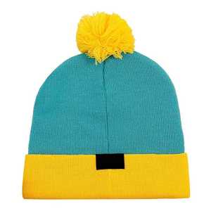 Unisex 100% Cotton Breathable <b>Waterproof</b> <b>Beanie</b> Hat Color Blocking Winter Adult Casual Adjustable Head Circumference - Product Image 1