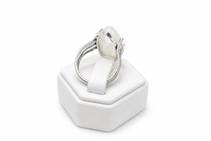 Natural Moonstone Marquise <b>Ring</b> Silver Plated Handmade Gemstone Statement <b>Ring</b> Boho Jewelry Wholesale for Women - Product Image 2