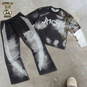 Conjunto Deportivo de Algodón Premium de Marca Privada OEM para Hombre, Sudadera y Pantalones Deportivos con Logotipo Personalizado, Estilo Hip Hop - Product Image 1