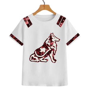 Game Day Sequin Patches Mujer Cuello redondo Manga corta Camiseta de gran tamaño Game Day Casual Camiseta de manga corta Tops - Product Image 5