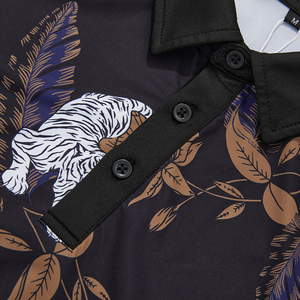 Nouveau style tendance pour hommes : T-shirt d'été à manches courtes, motif léopard, respirant, en jersey, avec logo personnalisé, OEM - Product Image 4