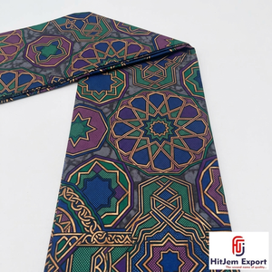 Tela Africana Premium Estampada en Cera 100% Algodón con Bordado Personalizado para Coser Atuendos Tradicionales al por Mayor Etiopía - Product Image 4