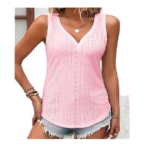 Luxury Women's Tank Top Solid Color 100% Cotton Casual Style Best Selling From Bangladesh Factory High Quality at Factory Price - Product Image 1