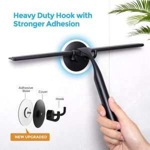 Tergivetro da Doccia in Acciaio Inossidabile Nero Opaco da 10 Pollici con Manico Antiscivolo e Gancio per Lama di Ricambio per Porte in Vetro - Product Image 2