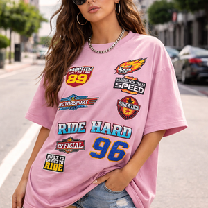 Camiseta de cuello redondo personalizada de algodón grueso con lavado ácido, sudadera extragrande con hombros caídos, transpirable y de secado rápido para invierno - Product Image 2