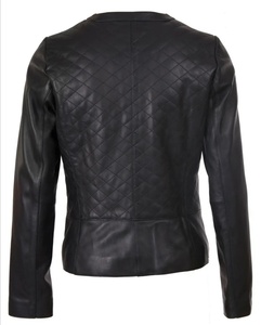 Chaqueta de cuero de piel de oveja de alta calidad para mujer, chaqueta de cuero transpirable y ligera a la venta - Product Image 3