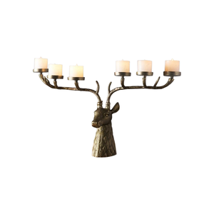 Porte-bougie en forme de cerf artisanal à 6 branches pour la décoration de Noël au meilleur prix - Product Image 1