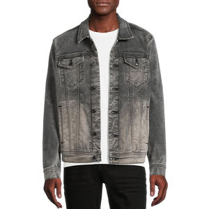 Casual <b>Slim</b> Denim Jacket Plus High Quality Men's 100% Cotton Breathable Stand Collar <b>Jean</b> Jacket - Product Image 3