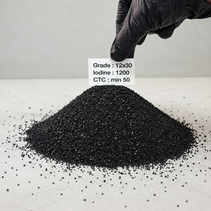 Carbón Activado de Cáscara de Coco, Adsorbente para Purificación y Filtración de Agua de Piscinas |   Alta Concentración de Yodo 1050 12x40 Mesh ISO/NSF - Product Image 1