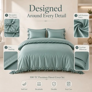 Best Selling Soft 300 TC Bamboo Duvet Tie Premium Bedding Accessory for Keeping <b>Comforters</b> Quilts and Duvets Securely in Place - Product Image 6