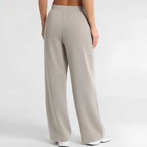 กางเกงวอร์มขายาวทรงหลวมคุณภาพสูงสำหรับผู้หญิง ผ้าฟลีซ ใส่ได้ทั้งผู้หญิงและผู้ชาย เหมาะสำหรับฤดูใบไม้ร่วงและฤดูหนาว เอวสูง มีกระเป๋า - Product Image 2